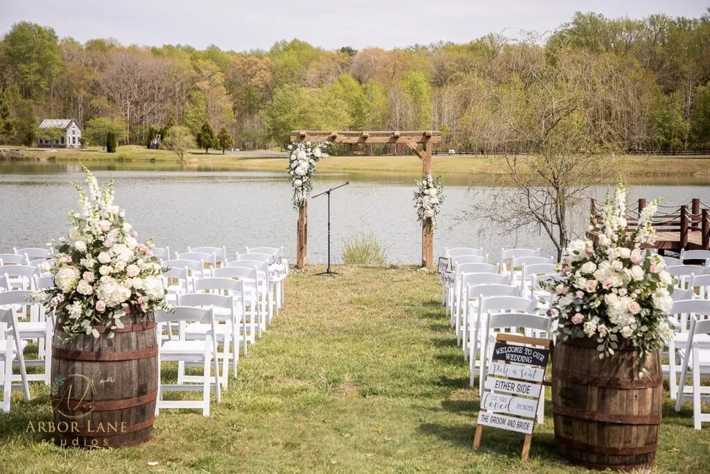 ceremony at the lake